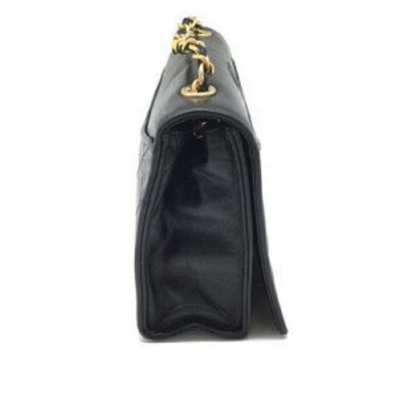 CHANEL Matelasse Chain Shoulder Bag Leather Black x - Picture 4 of 16